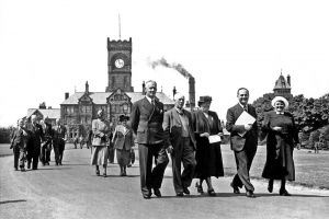 The clock tower parade 1949